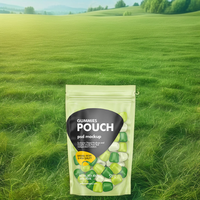 Sachet Doypack Personnalisé Imprimé avec Fermeture Zip Refermable de Qualité Alimentaire et Fenêtre Transparente pour Emballage de Noix Mélangées (Noix de Cajou, Amandes)
