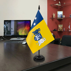 Banderas <span class=keywords><strong>de</strong></span> Mesa del Estado <span class=keywords><strong>de</strong></span> Victoria con Logotipo, Impresión Personalizada, Bandera Ejecutiva <span class=keywords><strong>de</strong></span> Escritorio para Oficina y Negocios - Product Image 2