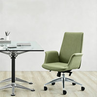 Chaise de bureau de direction ergonomique moderne Olive avec support lombaire rotatif en tissu de luxe pour une utilisation prolongée