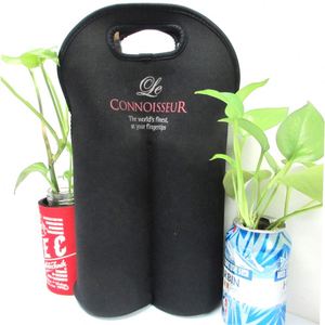 Custom Neoprene Single & Double Wine Glass Stubby Cooler Bag for Beer <b>Bottle</b> & Wine Glass Tote Durable & Portable - Product Image 6