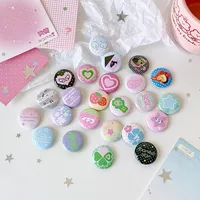 Lot de 6 badges miniatures en fer blanc à motif dessin animé, broches pour sac Ita, accessoires de décoration kawaii pour journal, épingles mignonnes pour filles, cadeau