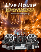 Полный комплект светодиодных прожекторов для сцены с управлением DMX512, IP65, для баров и банкетных залов