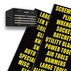 Étiquettes d'autocollants d'organisation de boîte à outils personnalisées pour toutes les marques de tiroirs de boîte à outils en acier