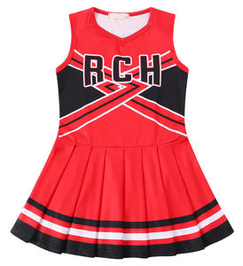 Disfraz de animadora <span class=keywords><strong>para</strong></span> niñas y niños, uniforme de animadora, vestido elegante de baile, Top corto con falda, <span class=keywords><strong>ropa</strong></span> a juego, conjunto de pompones - Product Image 3