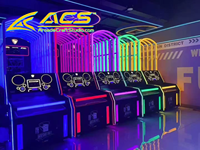 Machine d'arcade de basket-ball à LED commerciale ACS, à monnayeur, jeu de tir intérieur, English Arcade Craft Studio