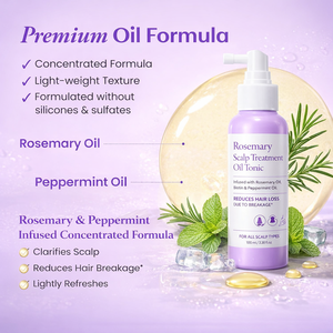 Tónico para el Crecimiento del Cabello con Romero y Menta de Marca Privada, Fórmula Nutritiva y Engrosadora para el Cuero Cabelludo con Biotina, Sin Sulfatos ni Silicona - Product Image 2