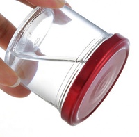Bouteilles de bocaux en verre de 150ml à grande bouche résistante aux hautes températures et à la vapeur avec couvercle pour dessert