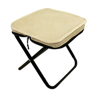Chaise de camping pliante carrée moderne en polyester, personnalisable OEM, ultra-légère avec cadre en acier au carbone, pour plage, extérieur, repas, pêche, pique-nique