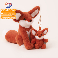 Gantungan Kunci Rubah Mini Plush Kustom, Hadiah Gantungan Kunci Acara Istimewa, Mainan Hewan Boneka, Mainan Gantungan Kunci Plush