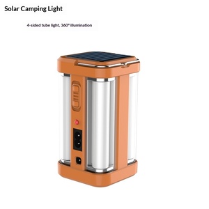 Solar Camping <b>Lantern</b> 4-Side <b>LED</b> Emergency <b>Rechargeable</b> USB/220V Portable Tent Lamp for Outdoor Hiking - Product Image 1