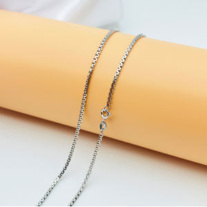 Catena di gioielli in <span class=keywords><strong>925</strong></span> in argento Sterling semplice catena di collana Hip Hop per uomo e donna - Product Image 5