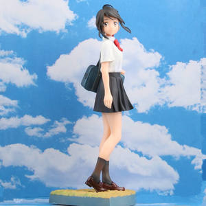 Ensemble de figurines de <span class=keywords><strong>couple</strong></span> Taki et Mitsuha de l'<span class=keywords><strong>anime</strong></span> Your Name, en uniforme scolaire, avec socle de présentation pour collection de fans et cadeau romantique - Product Image 3