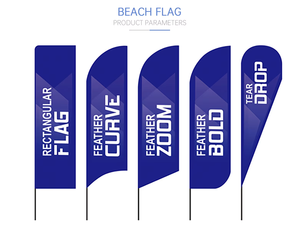 Supporto pubblicitario personalizzato con bandiere con piume da 2m 3m 4m 5m striscioni con bandiera da spiaggia in stile gagliardetto stampato digitale Kit bandiera da spiaggia in vendita - Product Image 2