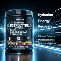 Poudre d'électrolytes sans sucre pour adultes avec acides aminés pour l'hydratation quotidienne et le soutien nutritionnel
