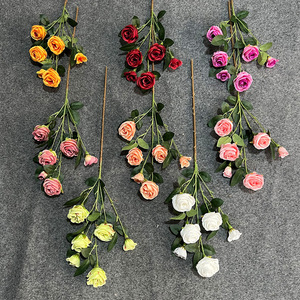 Bouquet de roses artificielles Yixuan, fleurs en soie, décorations de mariage faites à la main, arrangement au sol - Product Image 2