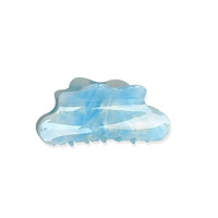Shily&OS Pince à cheveux élégante en forme de nuage couleur sirène, grande pince requin en acrylique, accessoires capillaires féériques pour femmes et filles