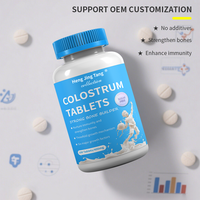 Comprimés de Calcium au Colostrum Bovin Biologique OEM – Suppléments pour Adultes, Soutien Intestinal, IGG 20% 25%, Amélioration de la Densité Osseuse, 60 Comprimés