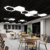 Panneau de plafond en aluminium à membrane souple en nid d'abeille hexagonal SMD2835, moderne, pour salle de sport, bureau, poste de travail automobile, économie d'énergie