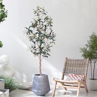 Arbre d'olivier artificiel en plastique, décoration de sol, haute simulation, pour mariage, nouvel an chinois, Noël, usage intérieur et extérieur