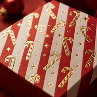 Boîte cadeau personnalisée pour bonbons de Noël et aliments pour bébés, avec logo, pelliculage mat, gaufrage, doublure en éponge, boîtes rigides pour l'emballage en gros de confiseries