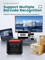 XB-8807 Syble Nuevo Modelo de Lector de Códigos QR 1D y 2D Manos Libres, Escáner de Códigos de Barras de Escaneo Automático para Tiendas