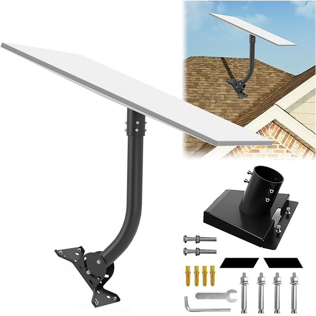 Adjustable Starlink Roof Mount Bracket Weatherproof Rust-Resistant Universal Satellite Dish Mount Kit for Outdoor Installation