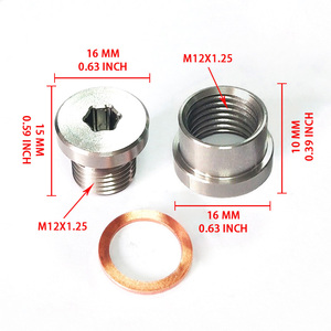 Universal M121.25 Stainless Steel Exhaust Plug <b>Kit</b> with Copper Gasket – Auto Modification Sealing Accessory - Product Image 3