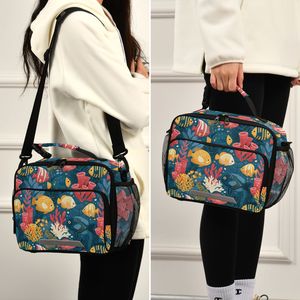 Colorful Fish Coral Print Custom Cartoon Kids <b>Insulated</b> Cooler <b>Lunch</b> Bag Waterproof Thermal Bento <b>Insulated</b> <b>Lunch</b> Bag for Kids - Product Image 5