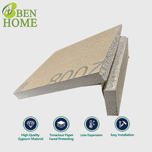 Plaque de plâtre blanche standard pour la construction de murs et de plafonds intérieurs, résistante à l'humidité et durable - Product Image 1