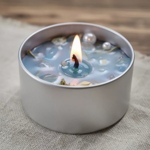 Meistverkaufte Kristall-Trockenblumen-Infundierte Sojawachs-Duftkerze für Diwali, Geburtstage, Valentinstag-Geschenke, Raumduft - Product Image 3