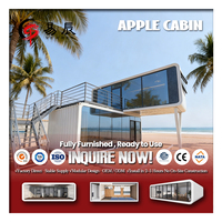 Cabine spatiale de luxe, villa mobile, cabine préfabriquée, maison modulaire, cabine Apple, maison capsule, structure en acier, design moderne, hôtel