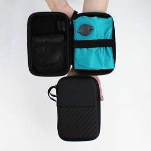 Set da viaggio portatile all'aperto cuscino gonfiabile da viaggio cuscino d'aria per aereo 100% poliestere 40 Kit da viaggio per il sonno floccato - Product Image 2