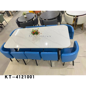 Tiết kiệm không gian nhà đá/đá cẩm thạch bàn ăn đơn giản căn hộ phòng khách bảng thiết lập với 10 ghế - Product Image 2