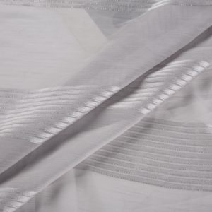 Tessuto per Sciarpe in Chiffon di Poliestere B3 Ecologico con Filo Argentato, Jacquard a Righe, Antistatico e Traspirante per Abiti da Ragazza - Product Image 4