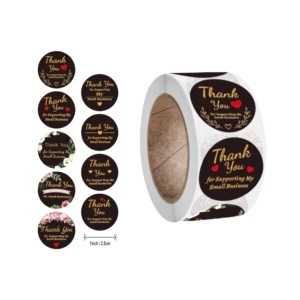 <span class=keywords><strong>Etichette</strong></span> adesive personalizzate con Logo aziendale stampate da 2.5cm/1 pollice adesive rotonde di ringraziamento rotolano <span class=keywords><strong>etichette</strong></span> per imballaggi <span class=keywords><strong>artigianali</strong></span> fai da te - Product Image 1