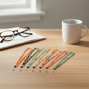 Catena di plastica con chiusura a tre maglie, 70 cm, per occhiali, catena per occhiali - Product Image 3