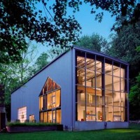 Maison conteneur extensible en structure acier personnalisable, maison préfabriquée moderne et portable avec design intelligent