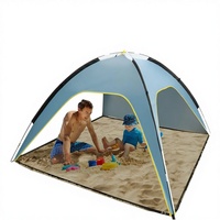Tente de plage extérieure Oxford avec protection UV 50+, ouverture automatique rapide, abri cabane pour 3-4 personnes, camping, sports, voyages, pêche