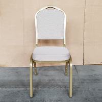 Chaise de banquet empilable en tissu velours au design classique personnalisé avec structure en fer pour mariages, fêtes, hôtels, restaurants et usage domestique