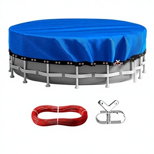 <span class=keywords><strong>Bâche</strong></span> de <span class=keywords><strong>piscine</strong></span> hivernale de 3,6 m pour piscines hors sol, en PE robuste et durable, résistante au froid, anti-UV, protection contre les intempéries extrêmes, avec treuil - Product Image 1