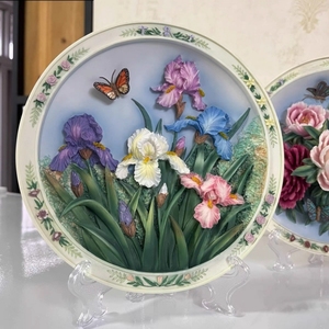 Nuovo Grazioso Piatto Floreale per Aromaterapia in Gesso con Rilievo 3D, Ornamento Pittorico, Mini Nastro, Graffiti, Fai da Te, Tavola da Disegno in Gesso Dipinta, Arte - Product Image 1