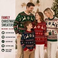 Pulls de Noël moches assortis pour toute la famille, motif personnalisé, tricotés, pour tous les âges, vente en gros