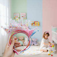 Bandeau à paillettes transparentes pour enfants, accessoires de cheveux, tendance 2022