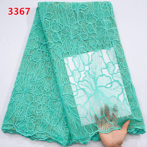 Dentelle en tulle africaine bleue de haute qualité avec <span class=keywords><strong>sequins</strong></span> pour robes de mariée de luxe 3367 - Product Image 5