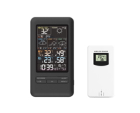 Station météo WIFI TUYA, horloge météo intérieure et extérieure, moniteur de température et d'humidité avec capteur sans fil en plastique pour salon