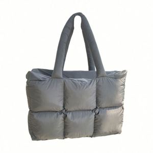 Hot Selling <b>Large</b> Capacity Winter Tote <b>Bag</b> Waterproof Nylon Canvas Shoulder <b>Bag</b> with Space Cotton Down Padded Handle - Product Image 1