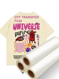 لفائف dtf من liXin شفافة للبيع بالجملة للحبر الأبيض وقابلة للطباعة على القمصان مع طبقات pet مخصصة 60 سم لفائف dtf لطباعة dtf