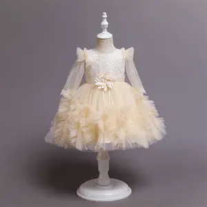 Vestido de princesa para niña, vestidos para Nias, 6 colores, fiesta de cumpleaños, ropa para niños, vestidos de niña de tul de verano