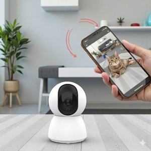 Cámara Domo Interior de Gran Calidad 1080P/2K Inalámbrica WiFi con Seguimiento Inteligente, Sensor CMOS y PTZ para Exportación - Product Image 1