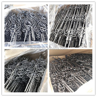 Portes de porte en fer forgé d'occasion/balustrades d'escalier intérieures en fer forgé/conception de grille de fenêtre en fer forgé